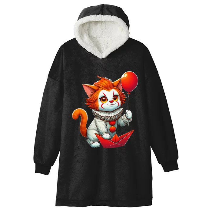 Halloween Funny Pussycat Hooded Wearable Blanket