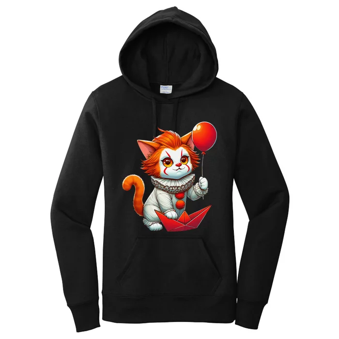 Halloween Funny Pussycat Women's Pullover Hoodie