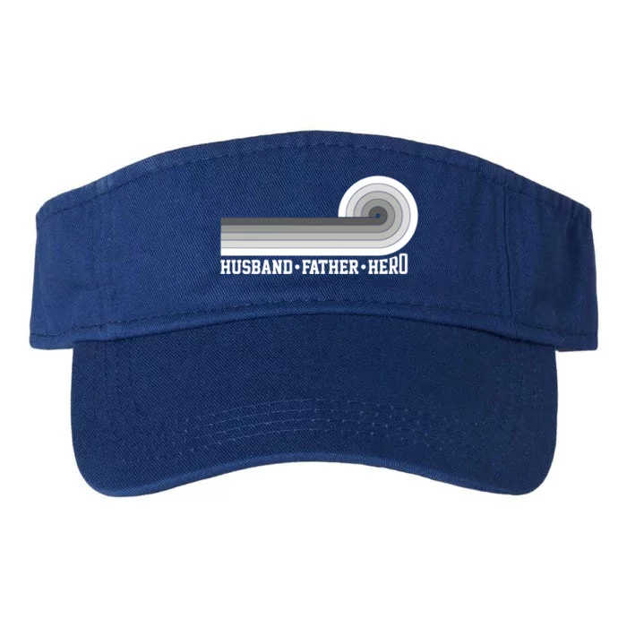 Husband Father Protector Hero Legend Happy Fathers Day Cute Gift Valucap Bio-Washed Visor