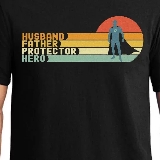 Husband Father Protector Hero Superhero Dad Fathers Day Pajama Set