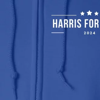 Harris For Potus 2024 Full Zip Hoodie