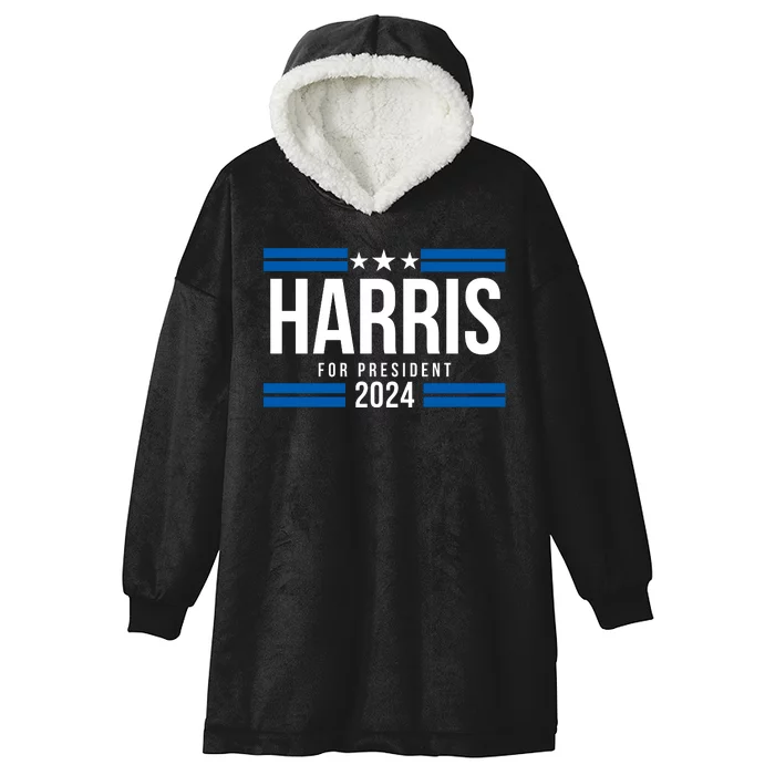 Harris For President 2024 Kamala Harris 2024 President Harris 2024 Kamala 2024 Hooded Wearable Blanket