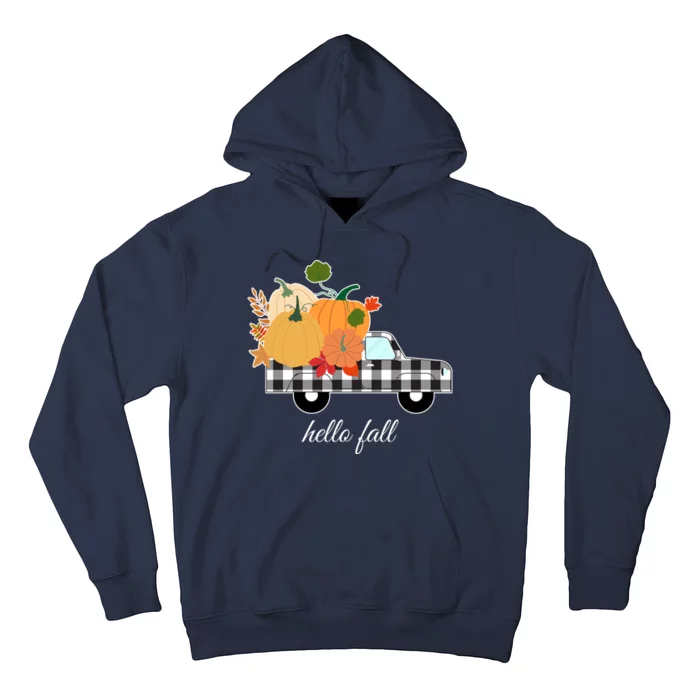 Hello Fall Pumpkin Patch Vintage Truck Hoodie