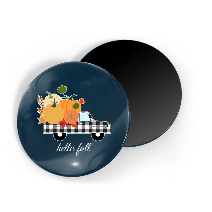 Hello Fall Pumpkin Patch Vintage Truck Magnet