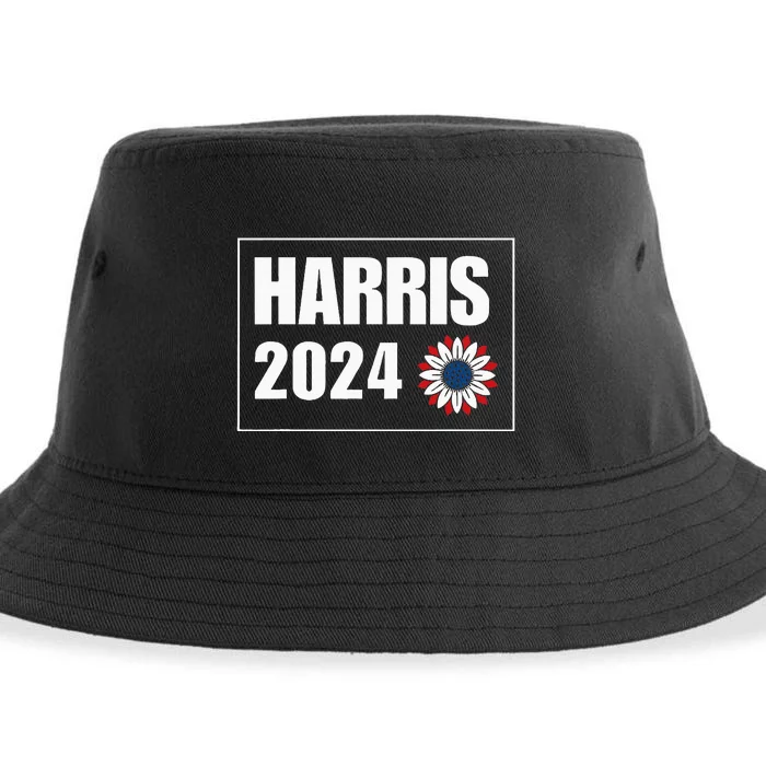 Harris For President 2024 Kamala Harris Usa Vote Harris Sustainable Bucket Hat