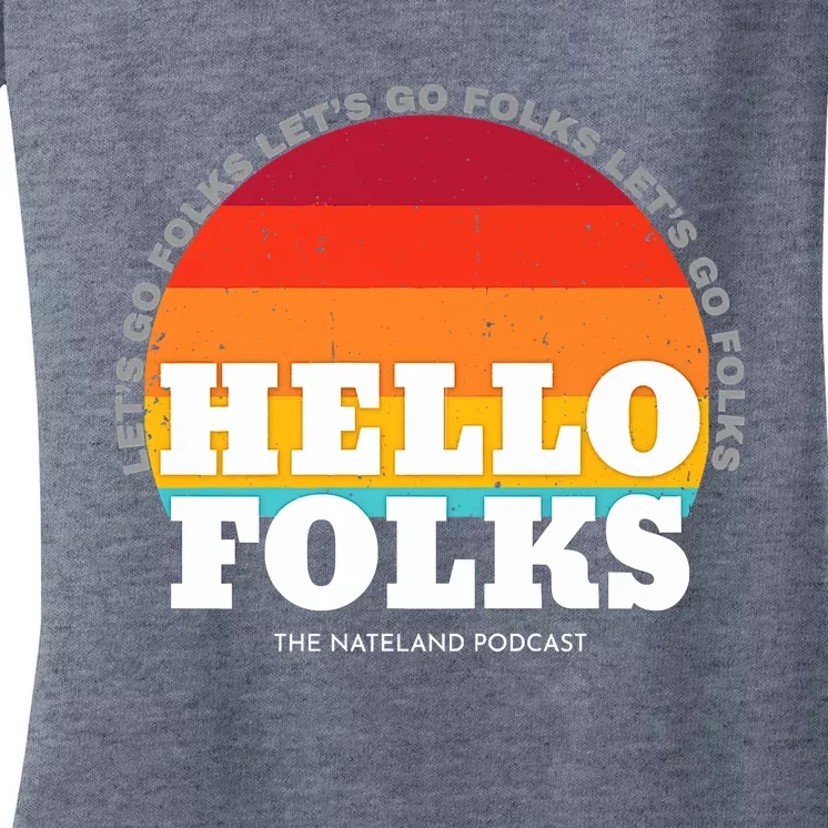 Hello Folks Premium Women's V-Neck T-Shirt