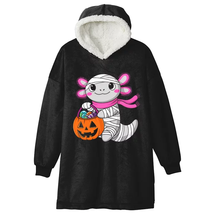 Halloween For Pumpkin Axolotl Mummy Hooded Wearable Blanket