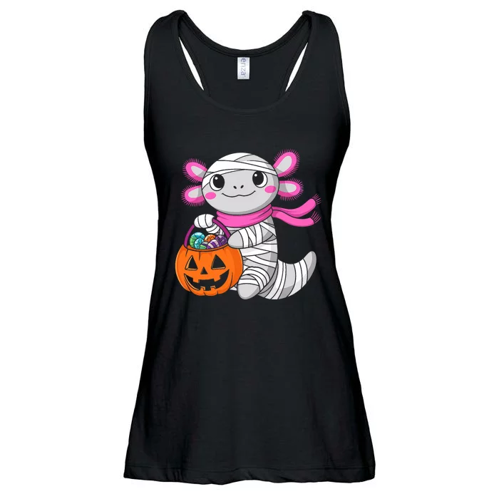 Halloween For Pumpkin Axolotl Mummy Ladies Essential Flowy Tank