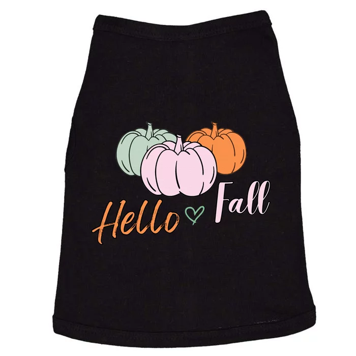 Hello Fall Pumpkin Thanksgiving Autumn Doggie Tank