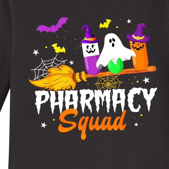 Halloween Funny Pills Pharmacy Squad Pharmacist Technician Gift Baby Long Sleeve Bodysuit