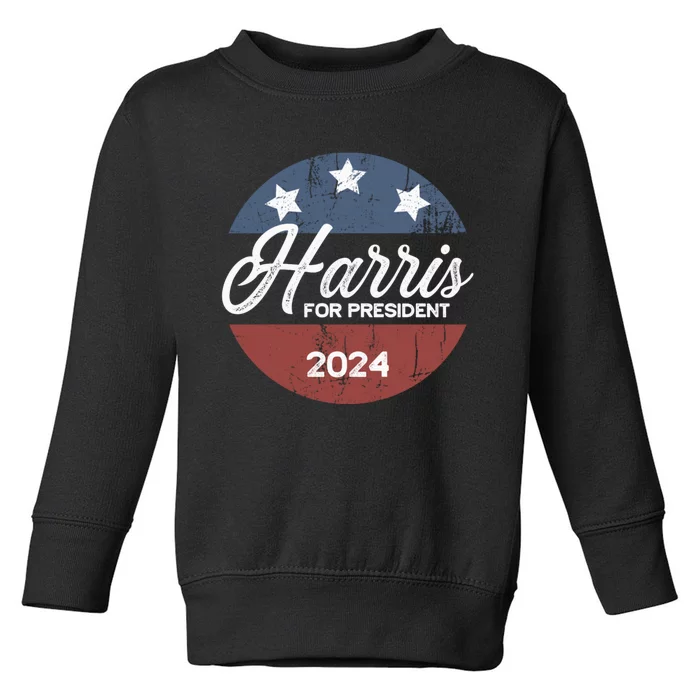 Harris For President Kamala Harris For President Toddler Sweatshirt