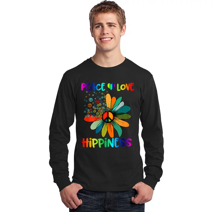 Hippie Flower Peace Soul Love Happy Long Sleeve Shirt