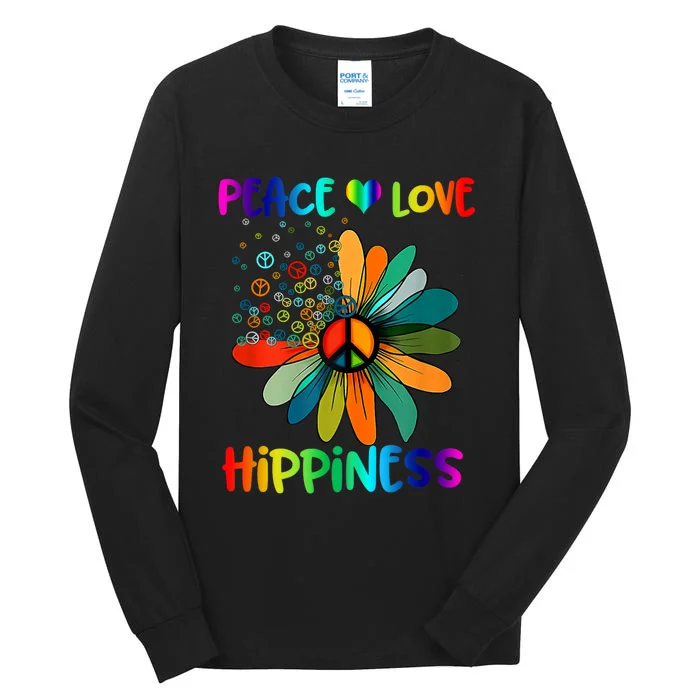 Hippie Flower Peace Soul Love Happy Tall Long Sleeve T-Shirt