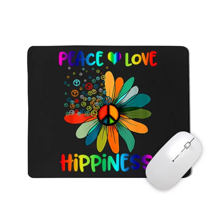 Hippie Flower Peace Soul Love Happy Mousepad