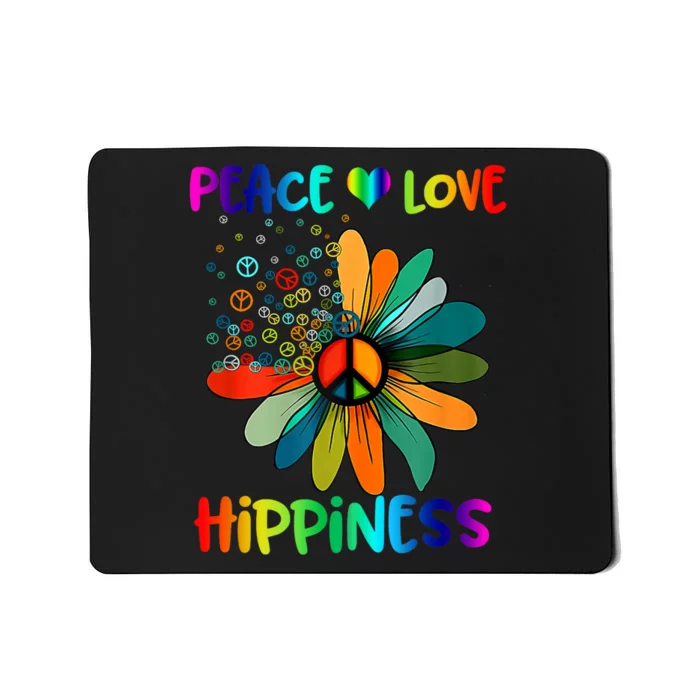 Hippie Flower Peace Soul Love Happy Mousepad