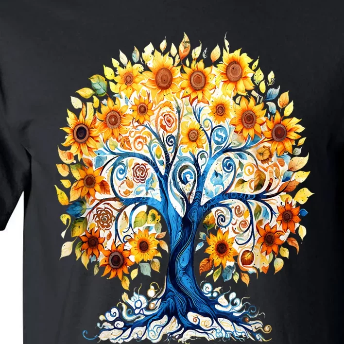 Hippie Flower Peace Soul Love Happy Tall T-Shirt