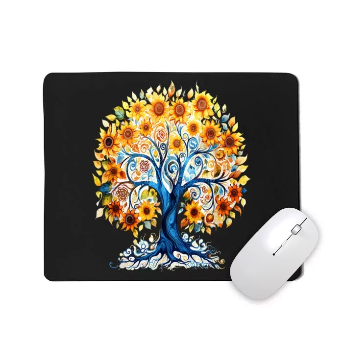 Hippie Flower Peace Soul Love Happy Mousepad