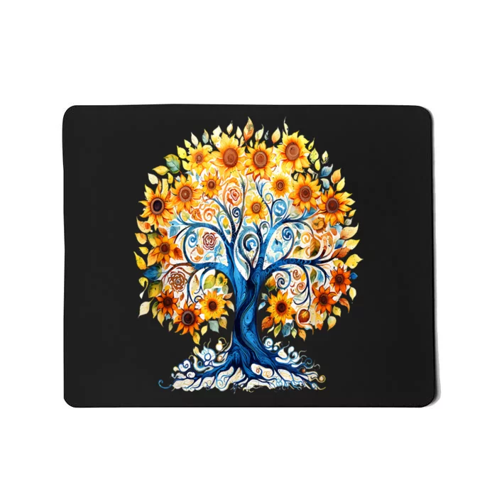 Hippie Flower Peace Soul Love Happy Mousepad