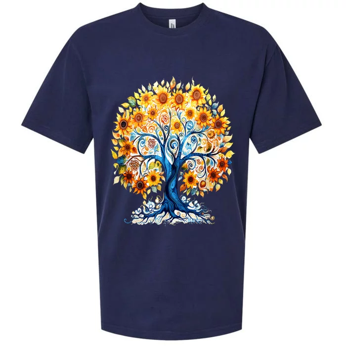 Hippie Flower Peace Soul Love Happy Sueded Cloud Jersey T-Shirt