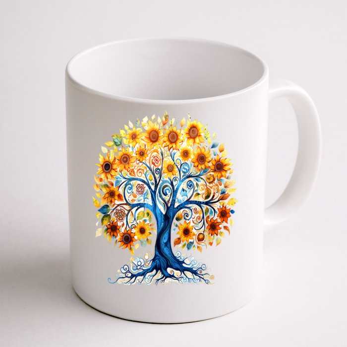 Hippie Flower Peace Soul Love Happy Front & Back Coffee Mug