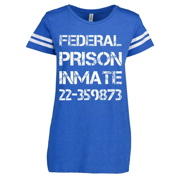 Halloween Federal Prison Jail Inmate Prisoner Costume Enza Ladies Jersey Football T-Shirt