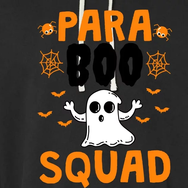 Halloween Funny Para Boo Squad Gift Garment-Dyed Fleece Hoodie