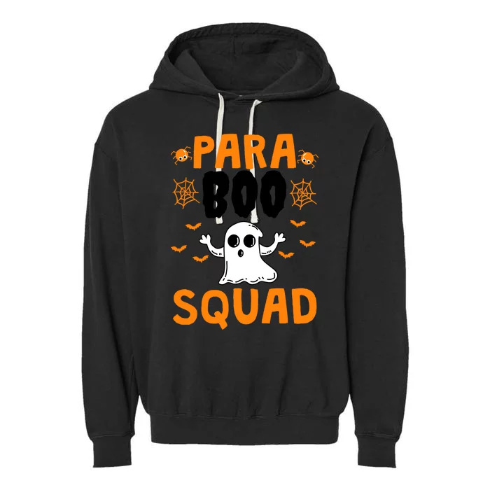 Halloween Funny Para Boo Squad Gift Garment-Dyed Fleece Hoodie