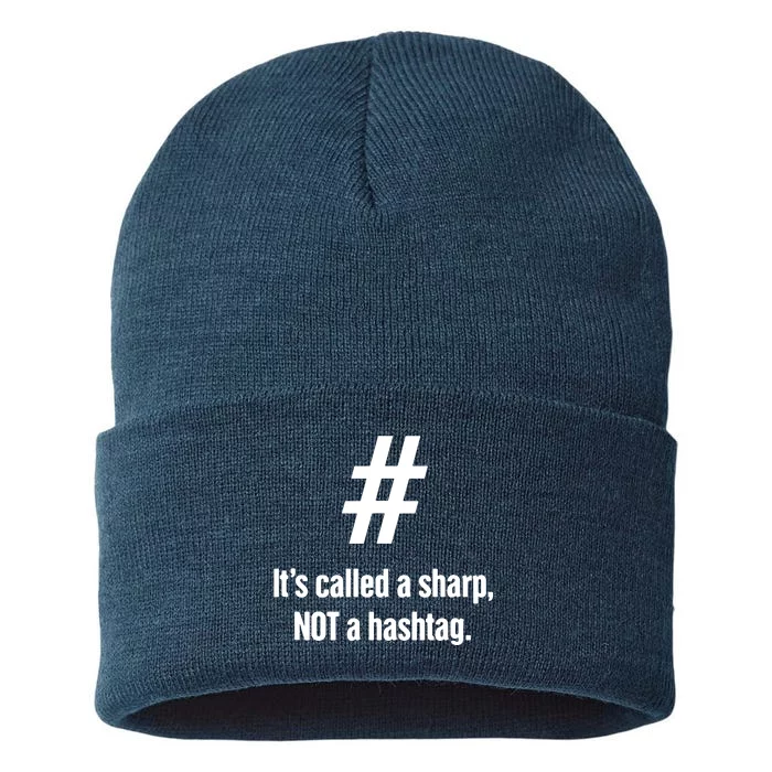 Hashtag Funny Piano Player Piano Teacher Sustainable Knit Beanie