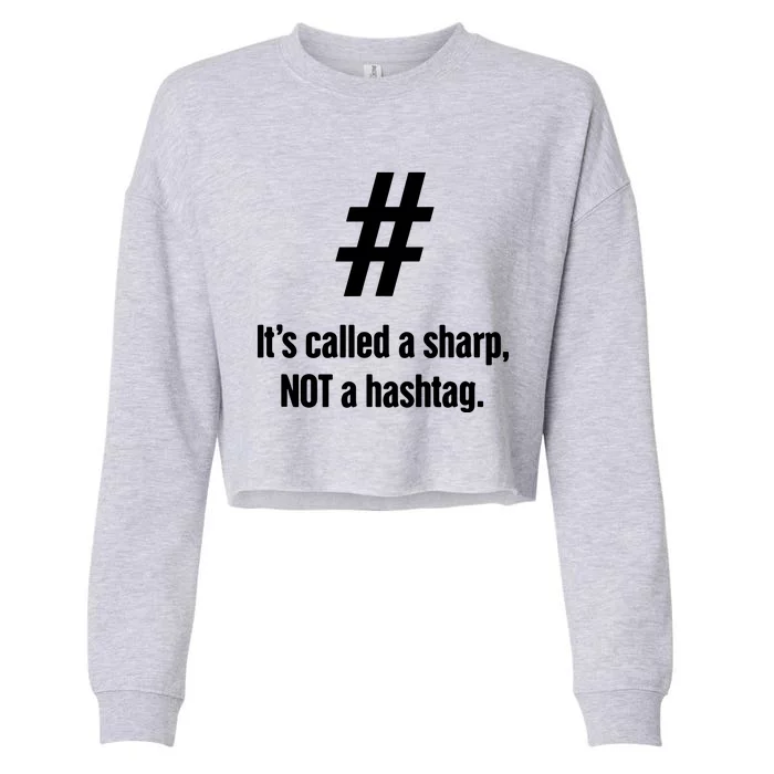 Hashtag Funny Piano Player Piano Teacher Cropped Pullover Crew