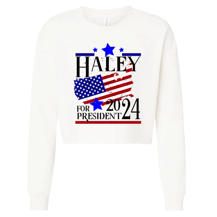 Haley For President 2024 Cropped Pullover Crew