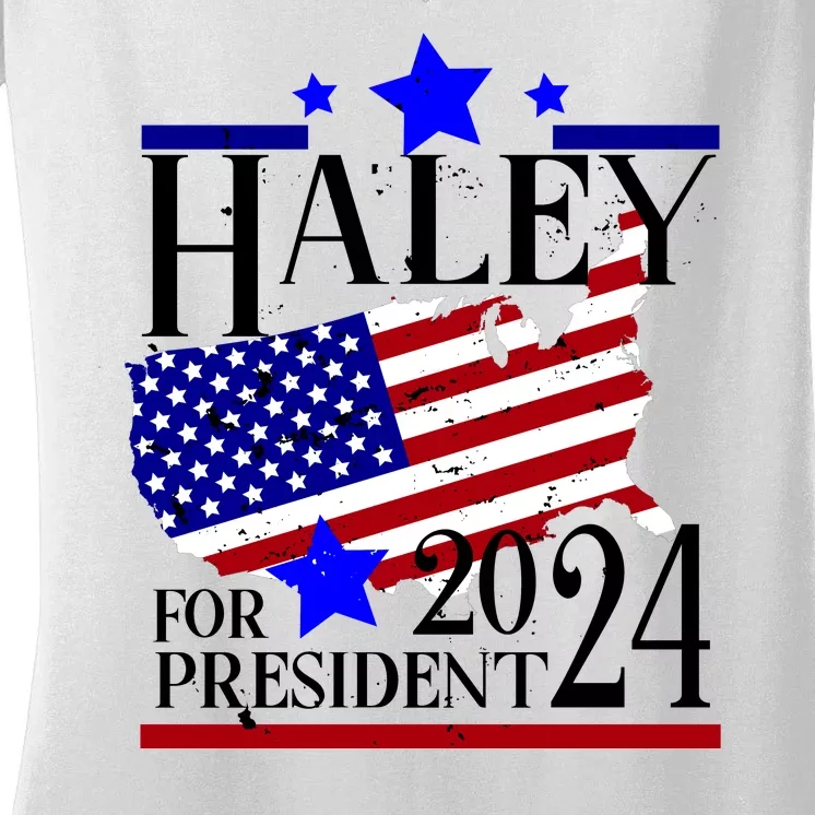 Haley For President 2024 Women's V-Neck T-Shirt