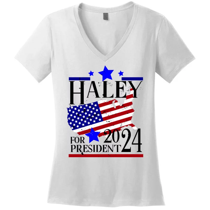 Haley For President 2024 Women's V-Neck T-Shirt