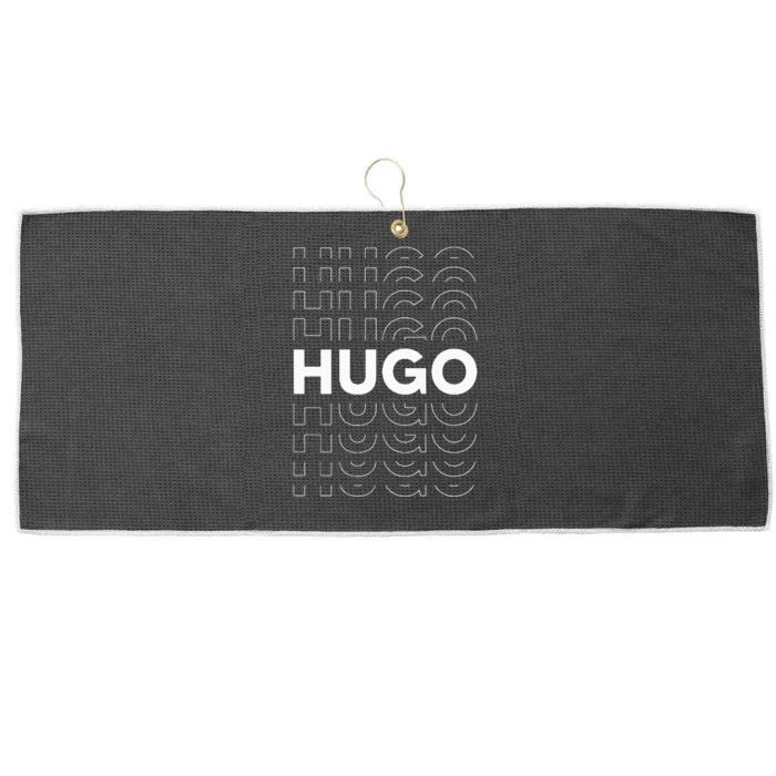 Hugo Funny Personalized Name Hugo Large Microfiber Waffle Golf Towel