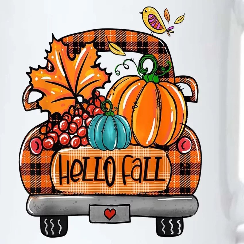 Hello Fall Pumpkin Truck Cute Black Color Changing Mug