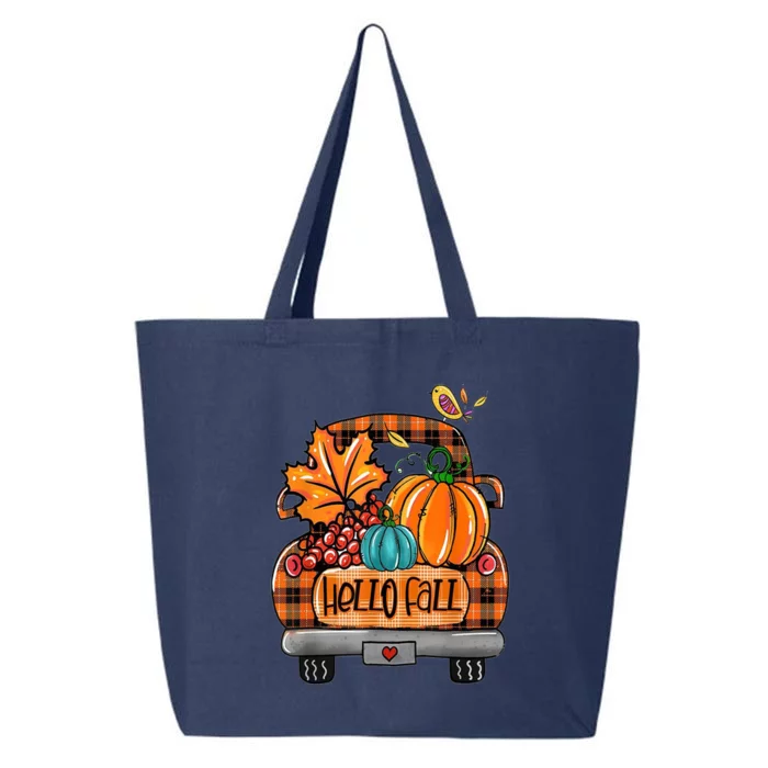 Hello Fall Pumpkin Truck Cute 25L Jumbo Tote