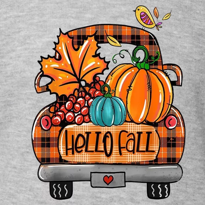 Hello Fall Pumpkin Truck Cute Toddler Sweatshirt