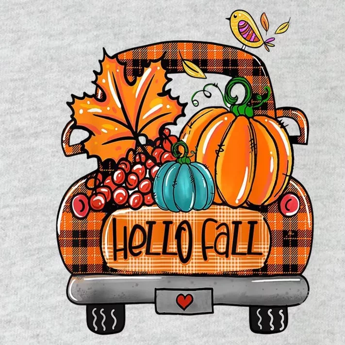 Hello Fall Pumpkin Truck Cute Toddler Long Sleeve Shirt