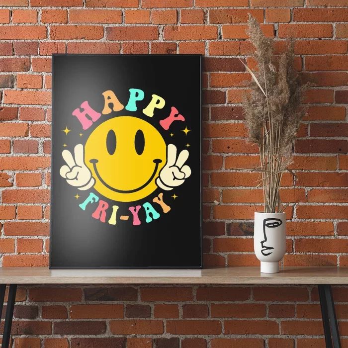 Happy Friyay Retro Smile Face Friday Lovers Poster