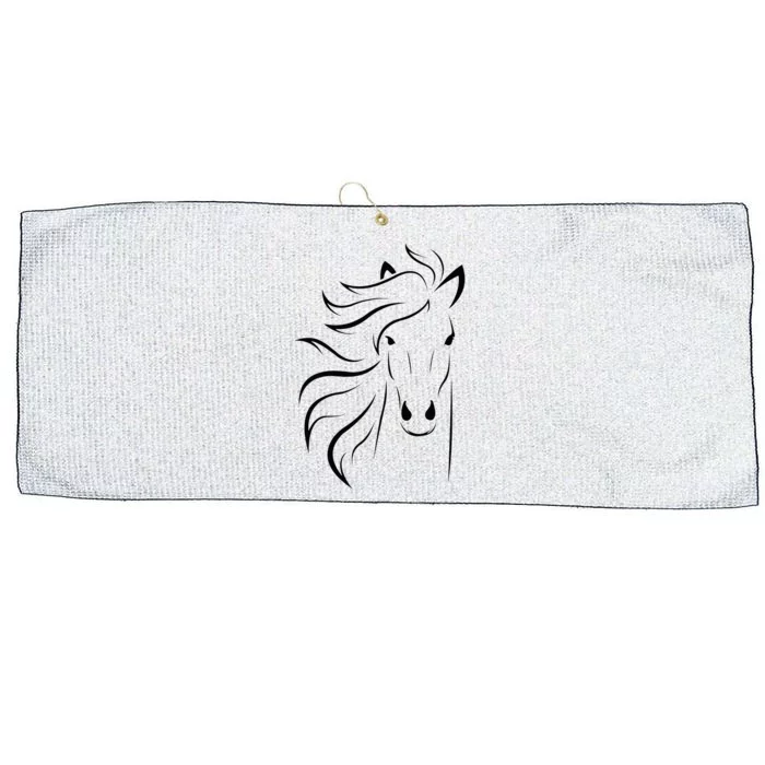 horse for riders and horse lovers Large Microfiber Waffle Golf Towel