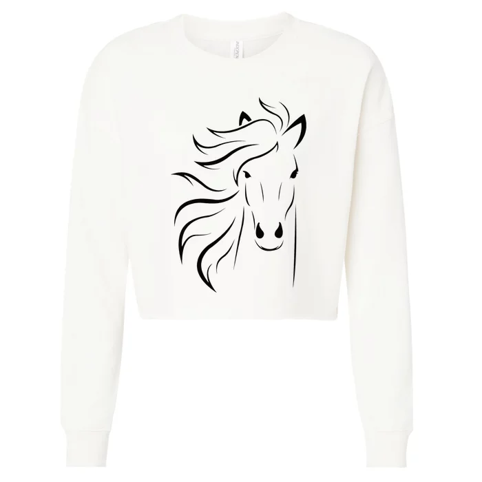 horse for riders and horse lovers Cropped Pullover Crew