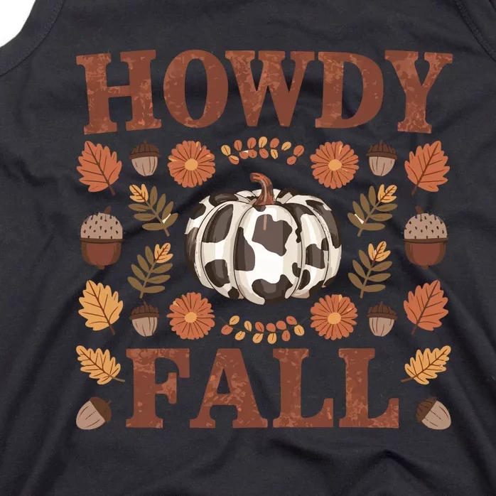 Howdy Fall Rustic Autumn Theme Tank Top