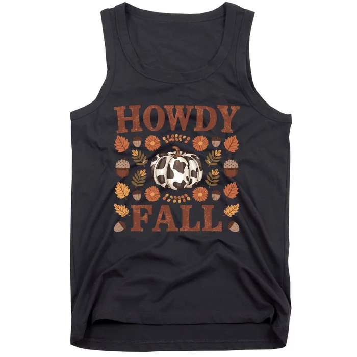 Howdy Fall Rustic Autumn Theme Tank Top