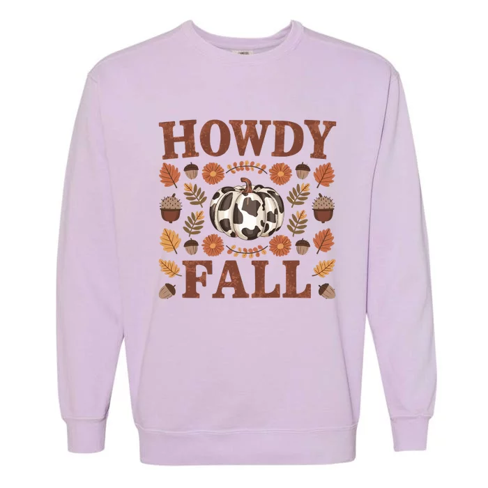 Howdy Fall Rustic Autumn Theme Garment-Dyed Sweatshirt