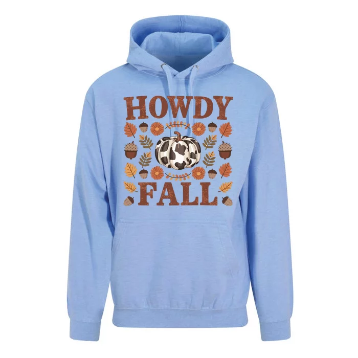 Howdy Fall Rustic Autumn Theme Unisex Surf Hoodie