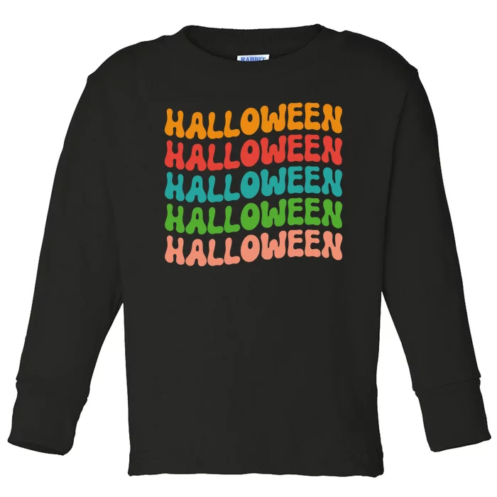 Halloween Festive Retro Gift Toddler Long Sleeve Shirt