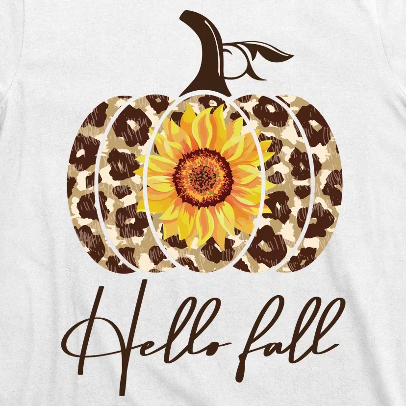 Hello Fall Sunflower Pumpkin T-Shirt