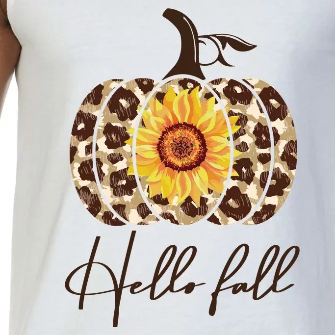 Hello Fall Sunflower Pumpkin Comfort Colors® Tank Top