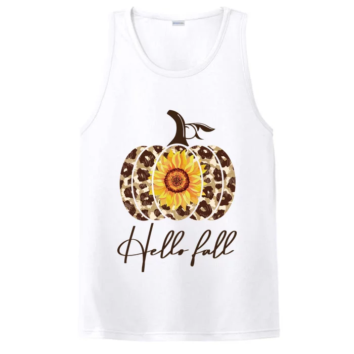 Hello Fall Sunflower Pumpkin Performance Tank