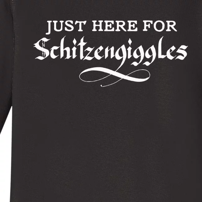 Here For Schitzengiggles Oktoberfest Group Bachelor Party Baby Long Sleeve Bodysuit