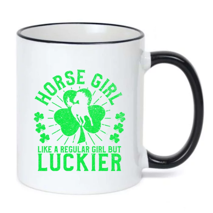 Horse Funny St Patricks Day Horseback Riding Equestrian Gift Black Color Changing Mug